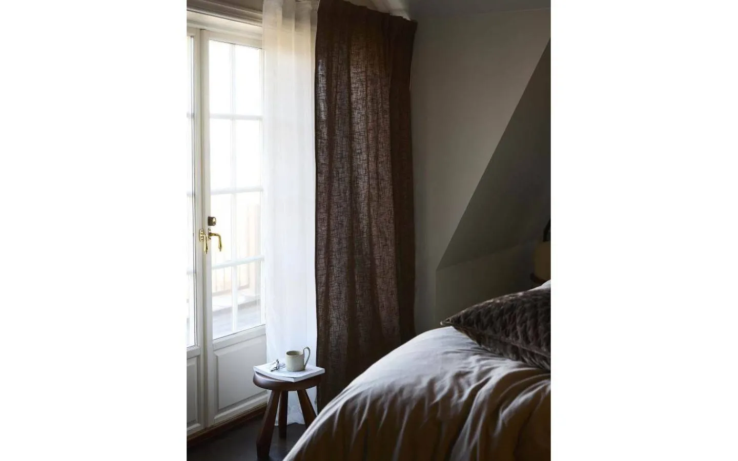 Svanefors Harper Gardin 2-Pack 140x280cm Nougat* Enfärgade Gardiner