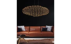 By Rydens Hayden Taklampa LED 115cm Guld* Stora Taklampor Ø70-150 Cm|Avlånga Taklampor