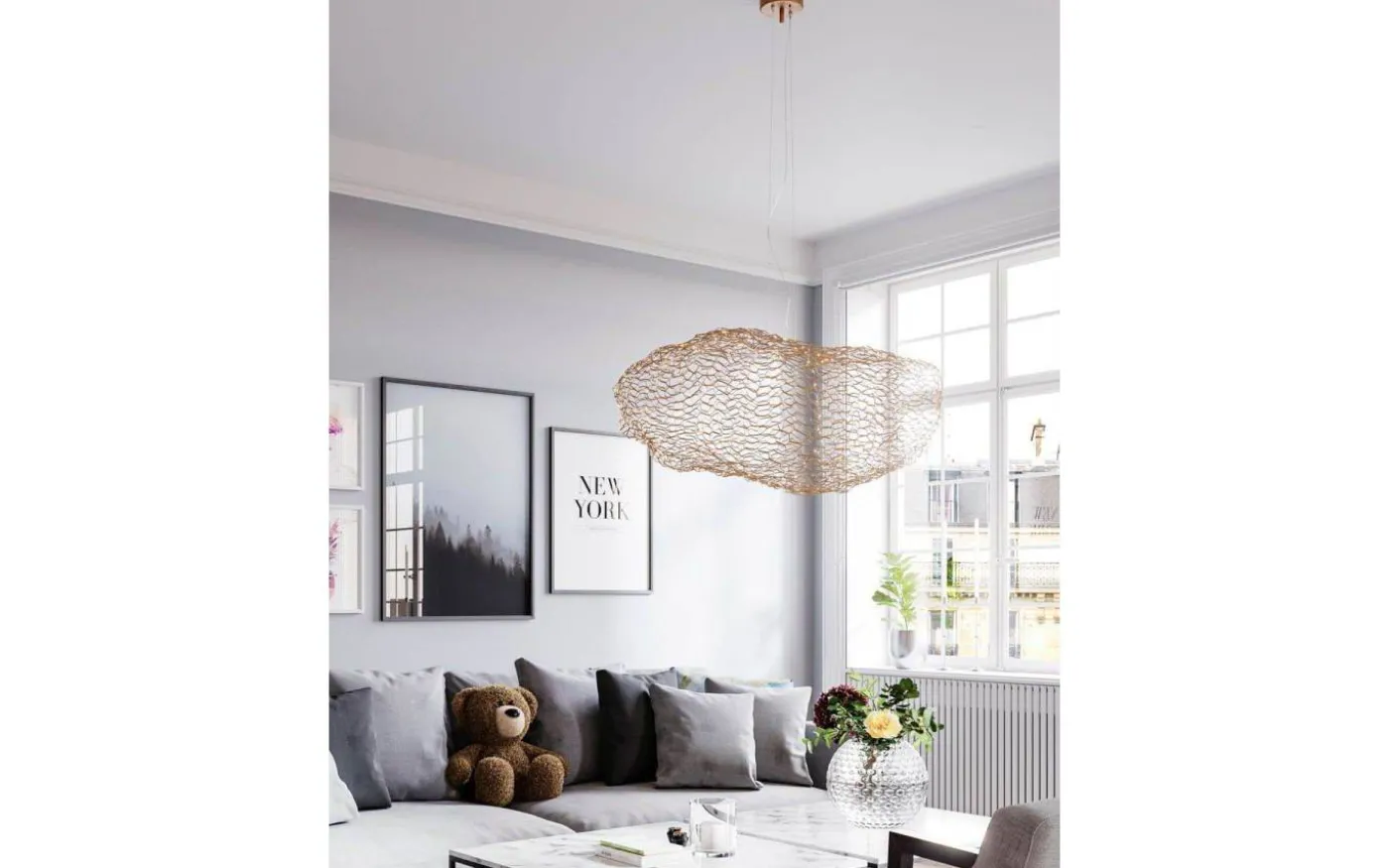 Hayden Taklampa LED 76cm Guld