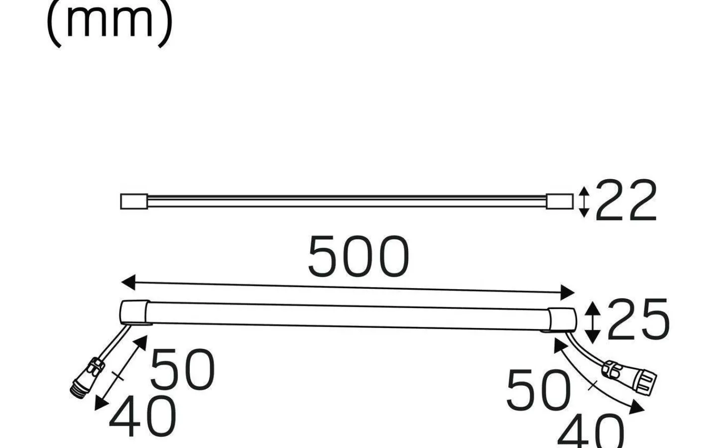 Hidealite Heatline Bastu 50cm 350mA 2700K 5,5W IP44* Bastulampor