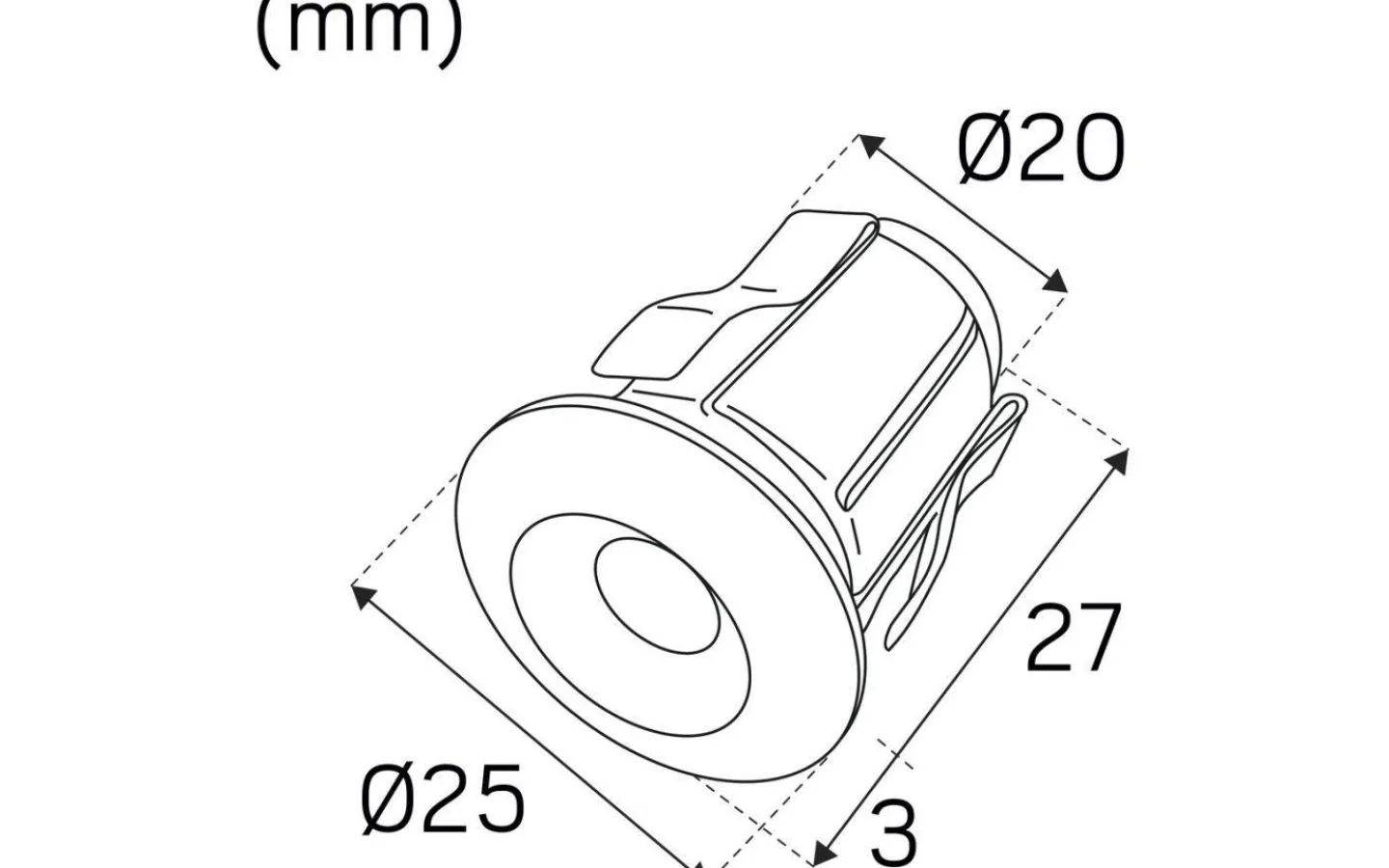 Hidealite Heatspot G2 Bastu 150mA 2700K 0,4W Borstad Stål IP44* Bastulampor