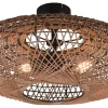 Trio Lighting Hedda Plafond 2xE27 matt svart/sisal* Plafonder
