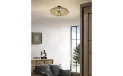 Trio Lighting Hedda Plafond 2xE27 matt svart/sisal* Plafonder