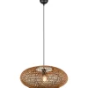 Stora Taklampor Ø50-69 Cm<Trio Lighting Hedda Takpendel 52cm E27 matt svart/sisal