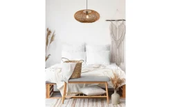 Stora Taklampor Ø50-69 Cm<Trio Lighting Hedda Takpendel 52cm E27 matt svart/sisal