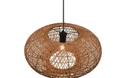 Stora Taklampor Ø50-69 Cm<Trio Lighting Hedda Takpendel 52cm E27 matt svart/sisal