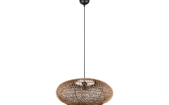 Stora Taklampor Ø50-69 Cm<Trio Lighting Hedda Takpendel 52cm E27 matt svart/sisal
