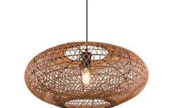 Stora Taklampor Ø50-69 Cm<Trio Lighting Hedda Takpendel 52cm E27 matt svart/sisal