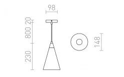 Kök & Matplats|Fönsterlampor<Rendl Heidi Fönsterlampa Betong/Trä 15cm E27