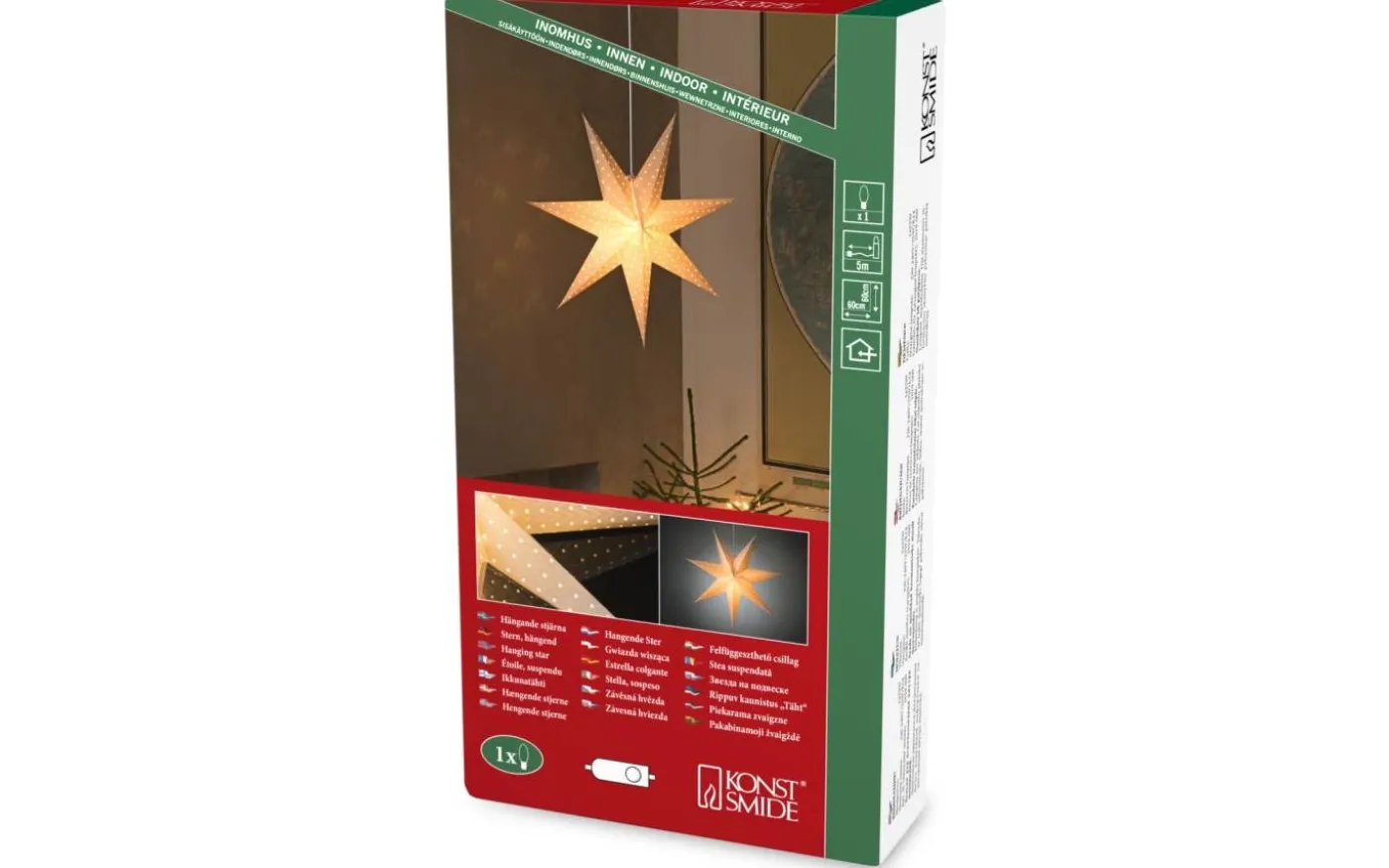 Helge Julstjärna 60cm Vit