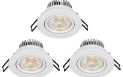 230V Led Spotlights|Infällda Spotlights Badrum<Markslojd Hera Spotlight 3-Pack LED 3000K 255lm 3,6W IP44