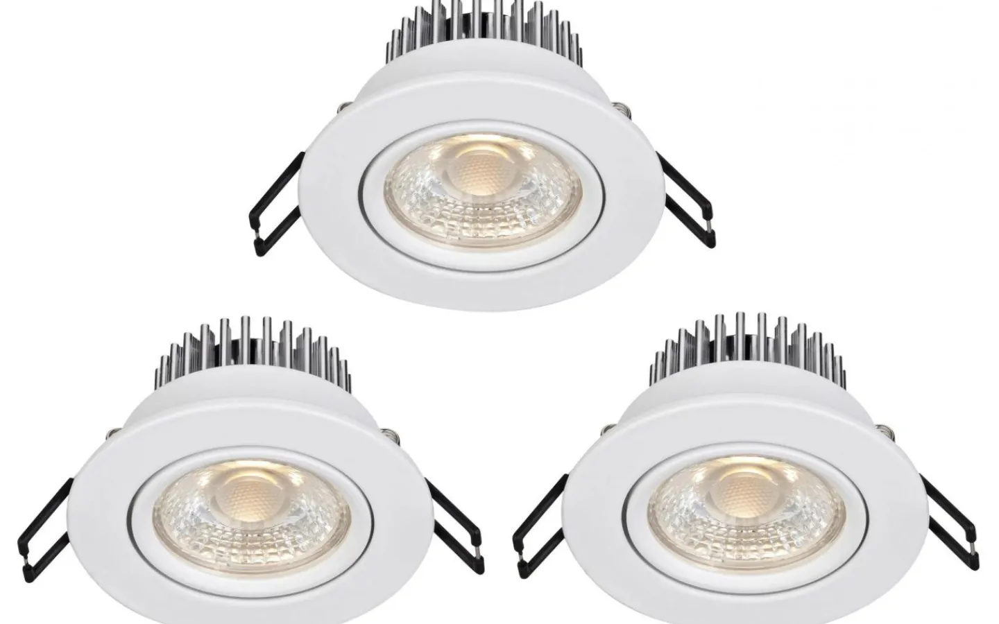 230V Led Spotlights|Infällda Spotlights Badrum<Markslojd Hera Spotlight 3-Pack LED 3000K 255lm 3,6W IP44