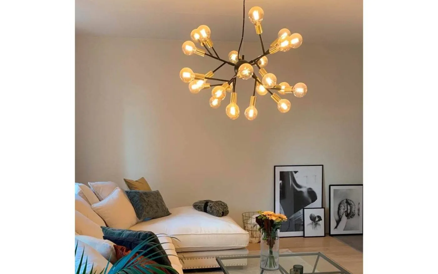 Heroes Taklampa 80cm 24L Svart/Mässing