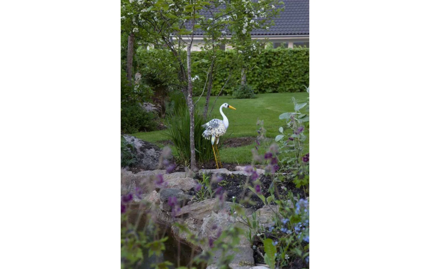 Solcellslampor Dekoration|Visa Alla Solcellslampor<Star Trading Heron Solcellslampa 55cm Grå