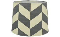 Oriva Herringbone Lampskärm Ø25cm Grå/Vit* Mönstrade Lampskärmar