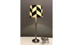 Herringbone Lampskärm Ø20cm Svart/Vit