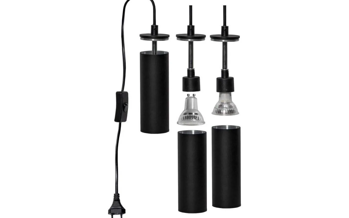 Hide Pendelarmatur GU10 17cm Svart