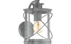 Vägglyktor<Eglo Hilburn Vägglykta Ned Antiksilver IP44