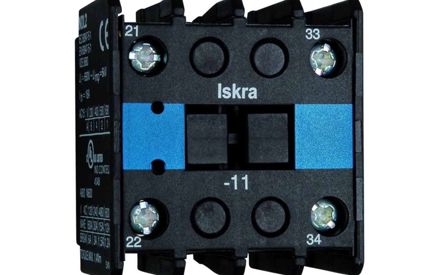 Kontaktorer, Startutrustning<Malmbergs Hjälpkontaktblock, Iskra, Topp, 1 sl.+1 br.