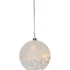 Inomhusdekorationer 230V<Star Trading Hängande Glaskula Glow 20cm Frostad