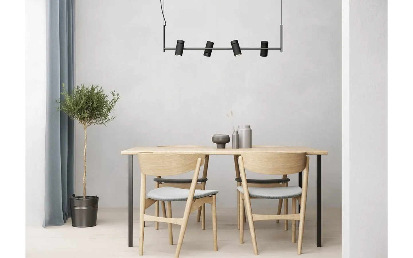 Avlånga Taklampor<Herstal Holder Taklampa 101,5cm Svart