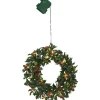 Holly Batteridriven Krans 30cm LED Grön IP44