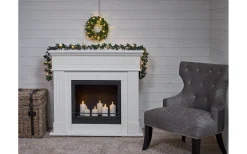 Holly Batteridriven Krans 30cm LED Grön IP44