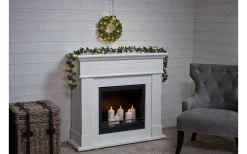 Holly Batteridriven Krans 30cm LED Grön IP44