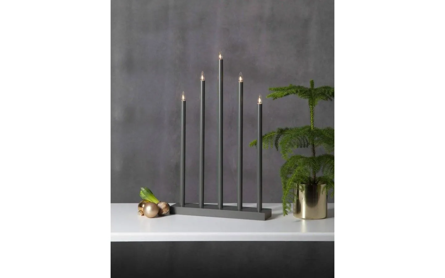 Star Trading Holy Adventsljustake Grå 64cm* Visa Alla Adventsljusstakar|Adventsljusstakar 61-120 Cm