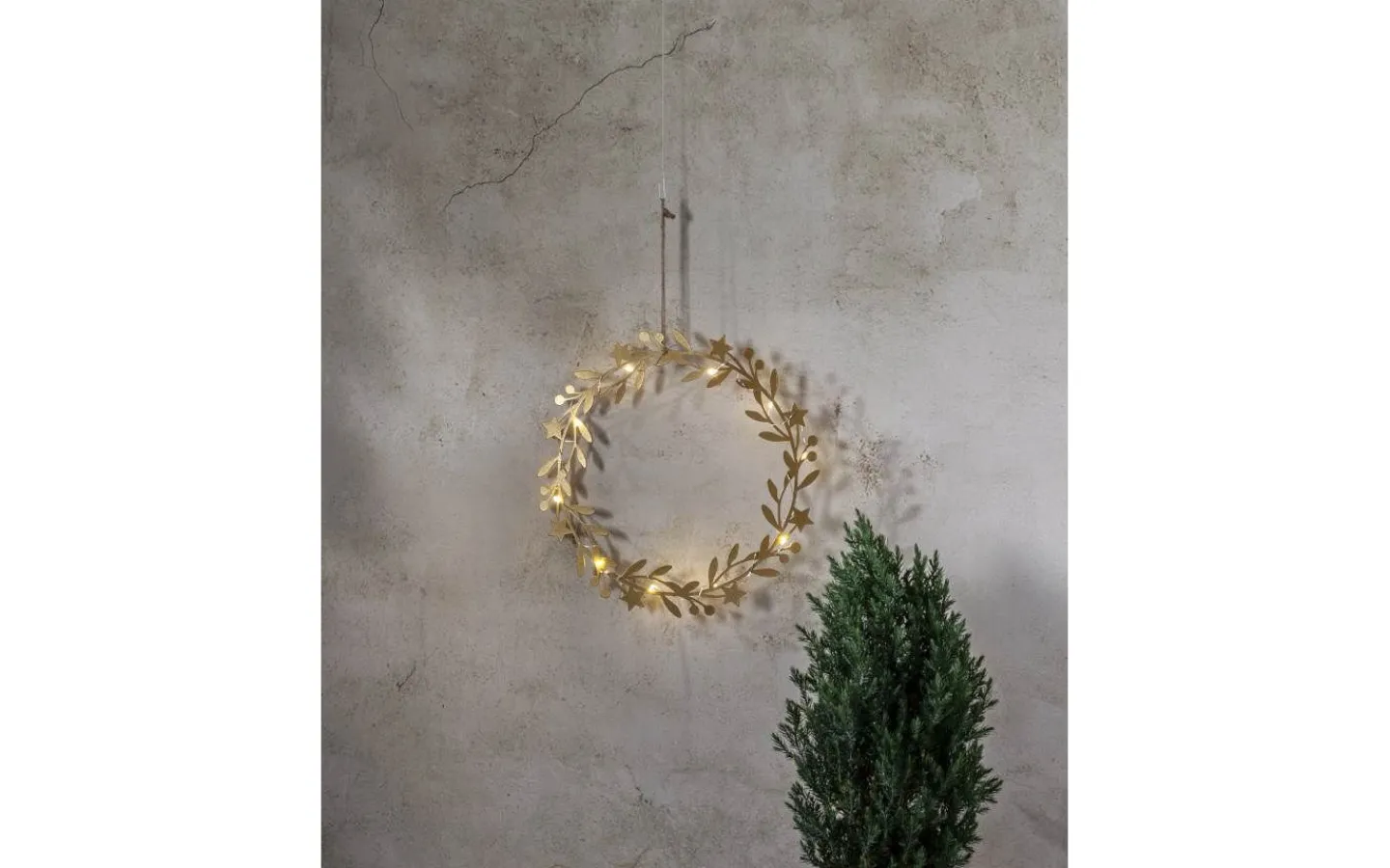 Star Trading Holyday Hängande Dekoration 28cm Guld* Batteri Julpynt Inomhus|Julpynt Inomhus