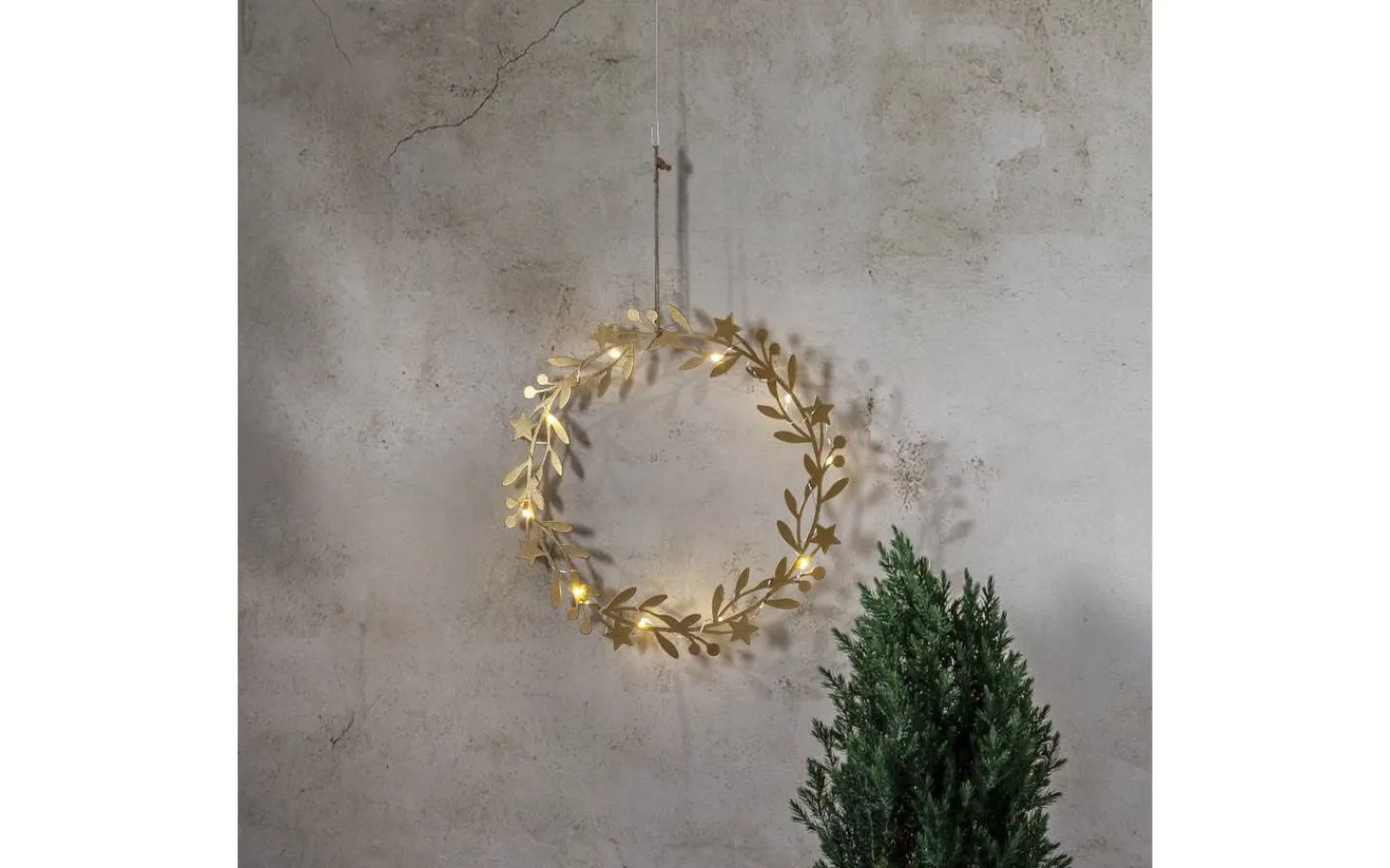 Star Trading Holyday Hängande Dekoration 28cm Guld* Batteri Julpynt Inomhus|Julpynt Inomhus