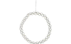 Kransar|Batteri Julpynt Inomhus<Star Trading Hoop Batteridriven Metallkrans 30cm LED Krom Inomhus