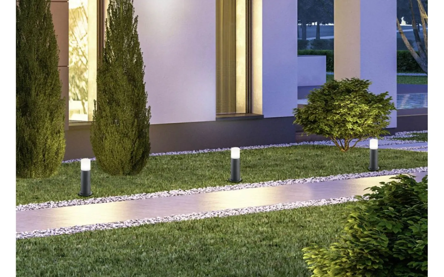 Trio Lighting Hoosic Pollare 30cm E27 antracit IP44* Pollare & Grindlyktor