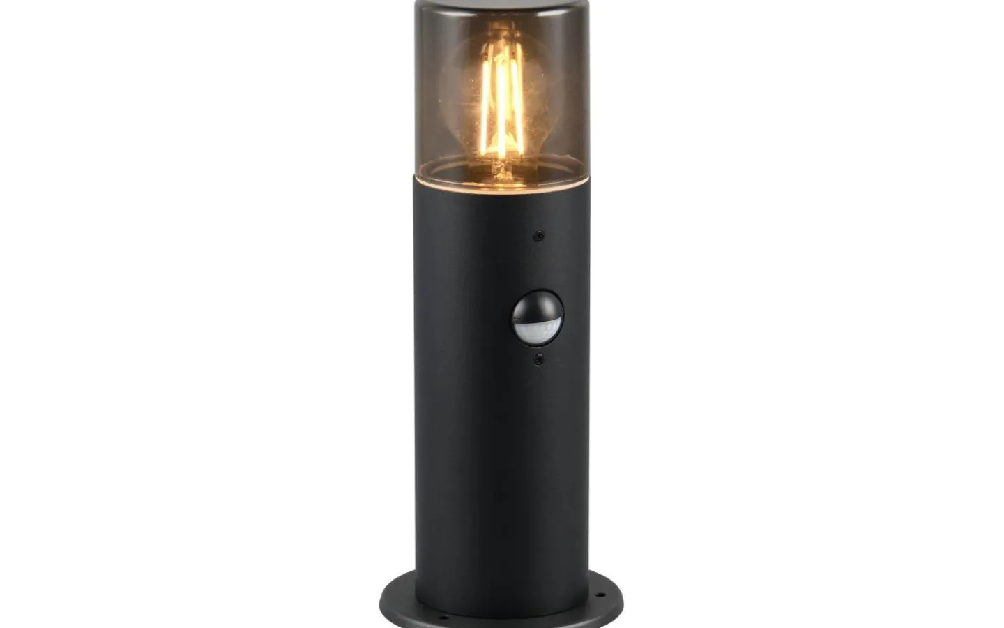 Pollare & Grindlyktor<Trio Lighting Hoosic Pollare 30cm E27 mattsvart rörelsesensor IP44