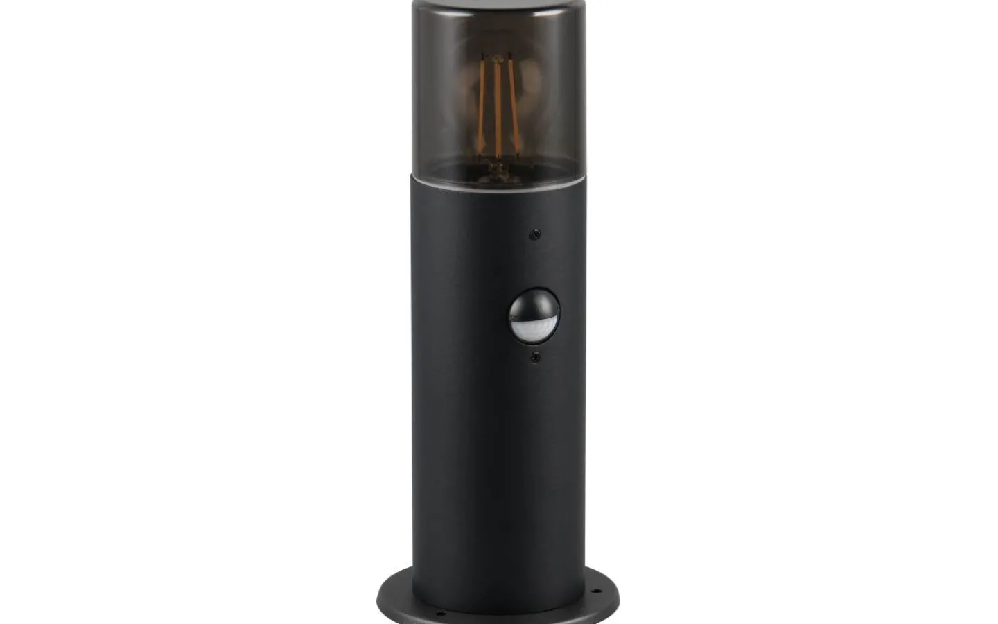 Pollare & Grindlyktor<Trio Lighting Hoosic Pollare 30cm E27 mattsvart rörelsesensor IP44