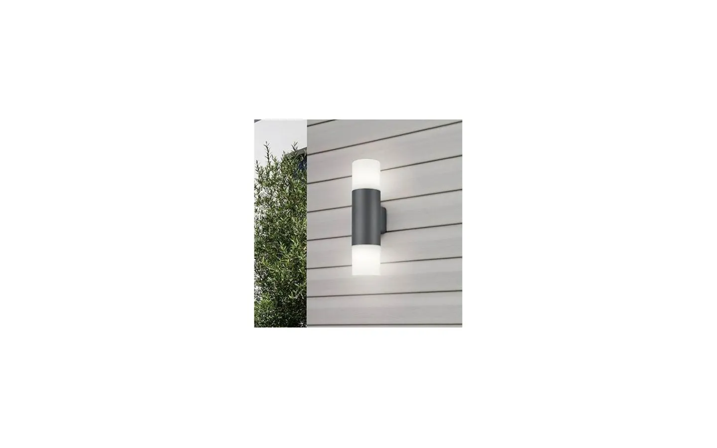 Vägglampor Utomhus<Trio Lighting Hoosic Vägglampa 2-delad E27 antracit IP44