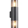 Trio Lighting Hoosic Vägglampa 2-delad E27 mattsvart IP44* Vägglampor Utomhus