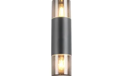 Trio Lighting Hoosic Vägglampa 2-delad E27 mattsvart IP44* Vägglampor Utomhus