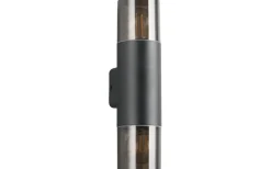 Trio Lighting Hoosic Vägglampa 2-delad E27 mattsvart IP44* Vägglampor Utomhus