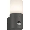 Vägglampor Utomhus<Trio Lighting Hoosic Vägglampa E27 antracit rörelsesensor IP44