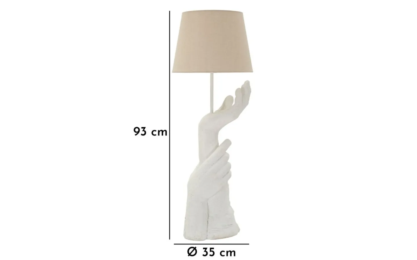 Mauro Ferretti Horizon Bordslampa 93cm Vit/Beige* Bordslampor