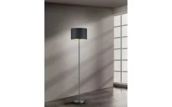 Hostel Golvlampa E27 matt svart/guld