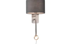 Läslampor<Trio Lighting Hotell Vägglampa med läslampa E14 + LED grå