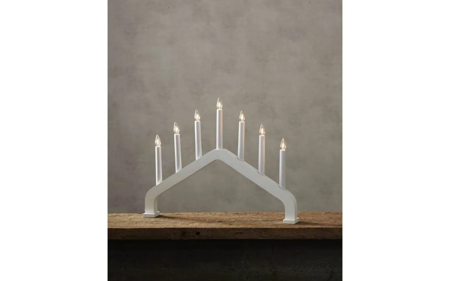 Visa Alla Adventsljusstakar|Adventsljusstakar 31-60 Cm<Star Trading House Adventsljusstake 7L 37cm Vit