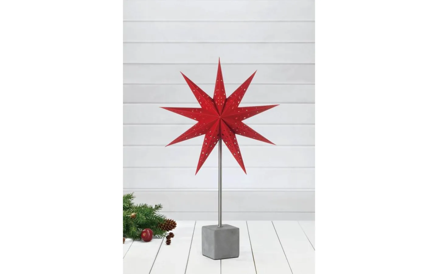 Visa Alla Julstjärnor|Julstjärnor På Fot<Markslojd Hård Julstjärna på Fot 58cm Röd
