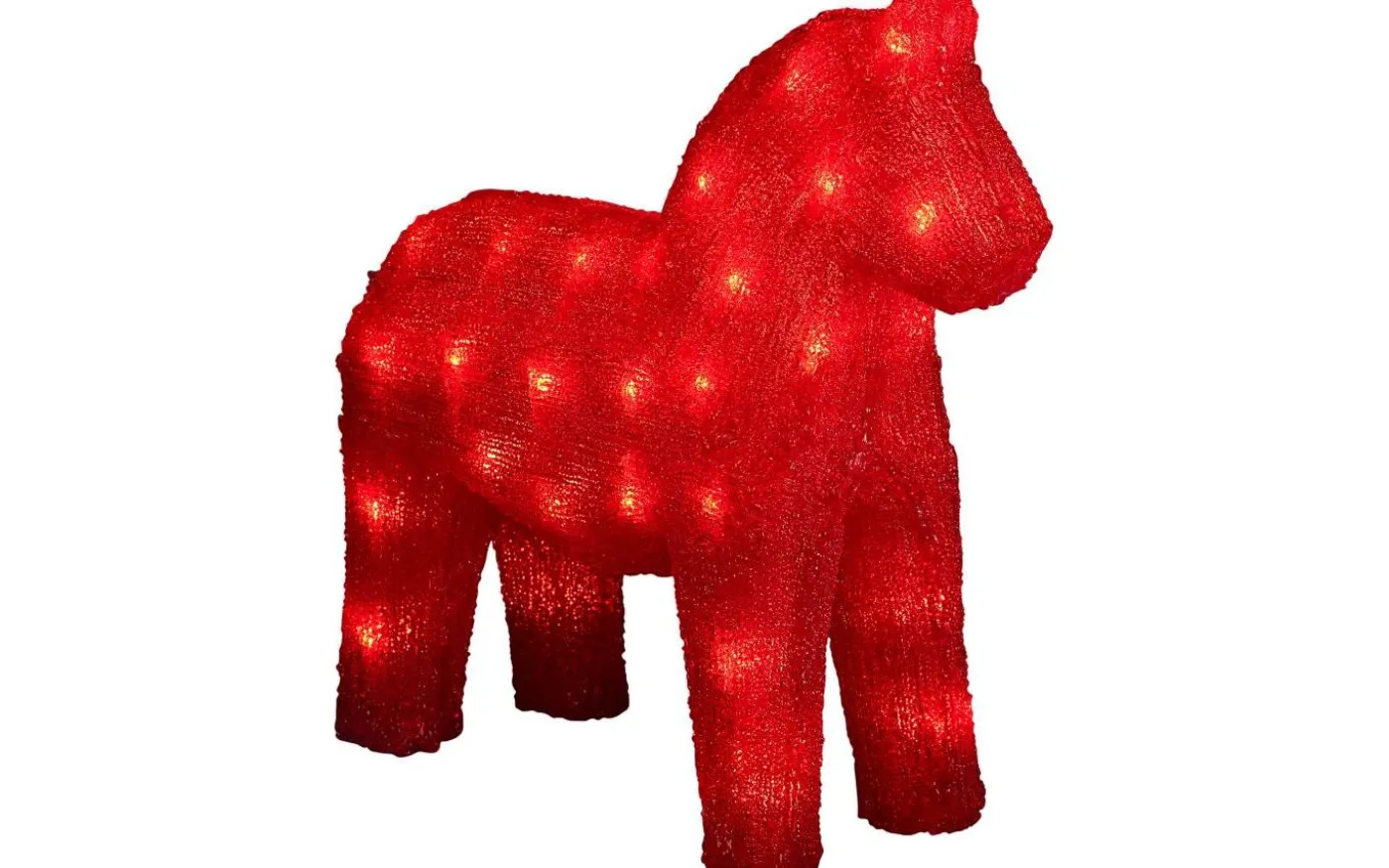 Häst Utomhusdekoration 32cm Röd IP44