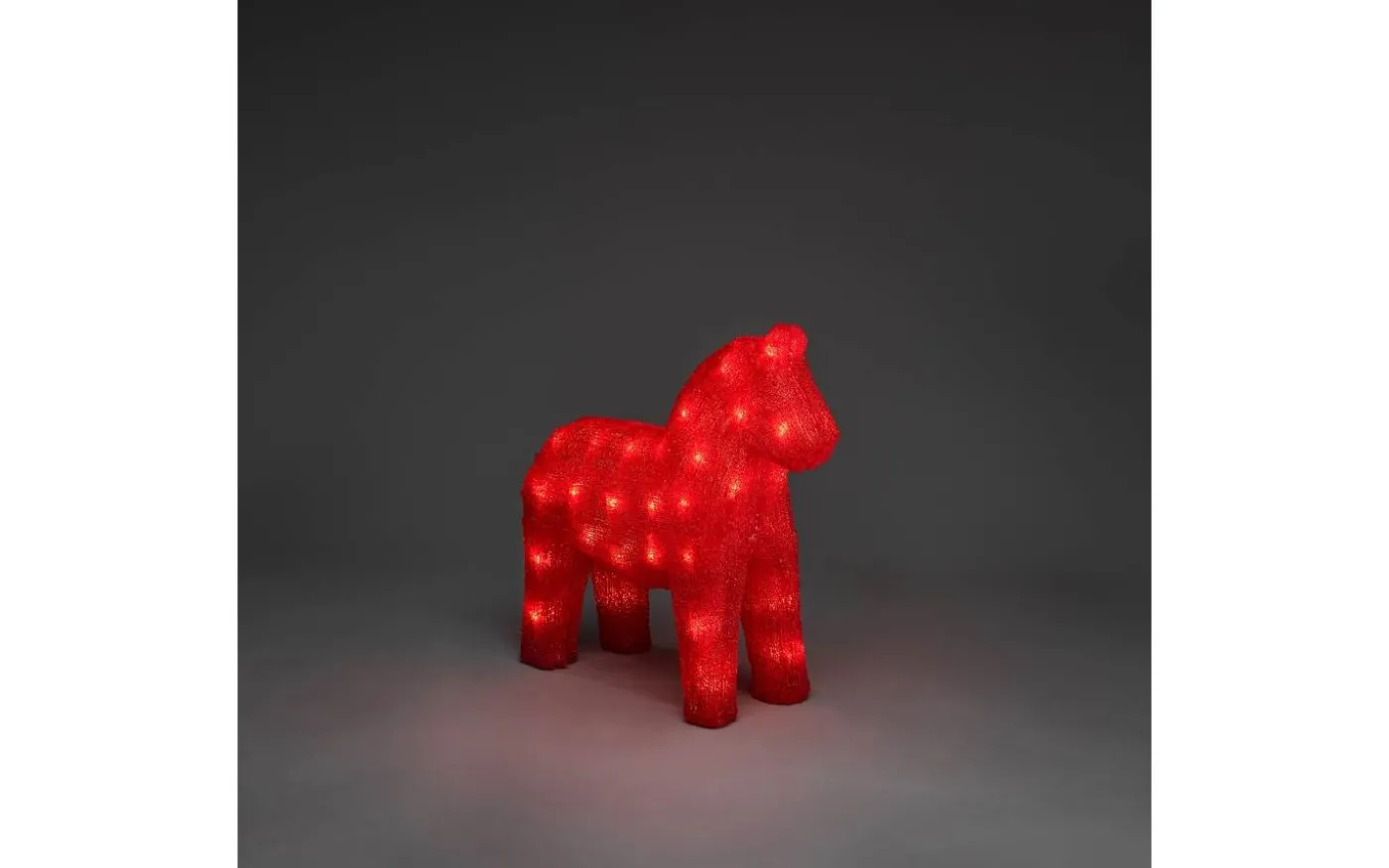 Häst Utomhusdekoration 32cm Röd IP44