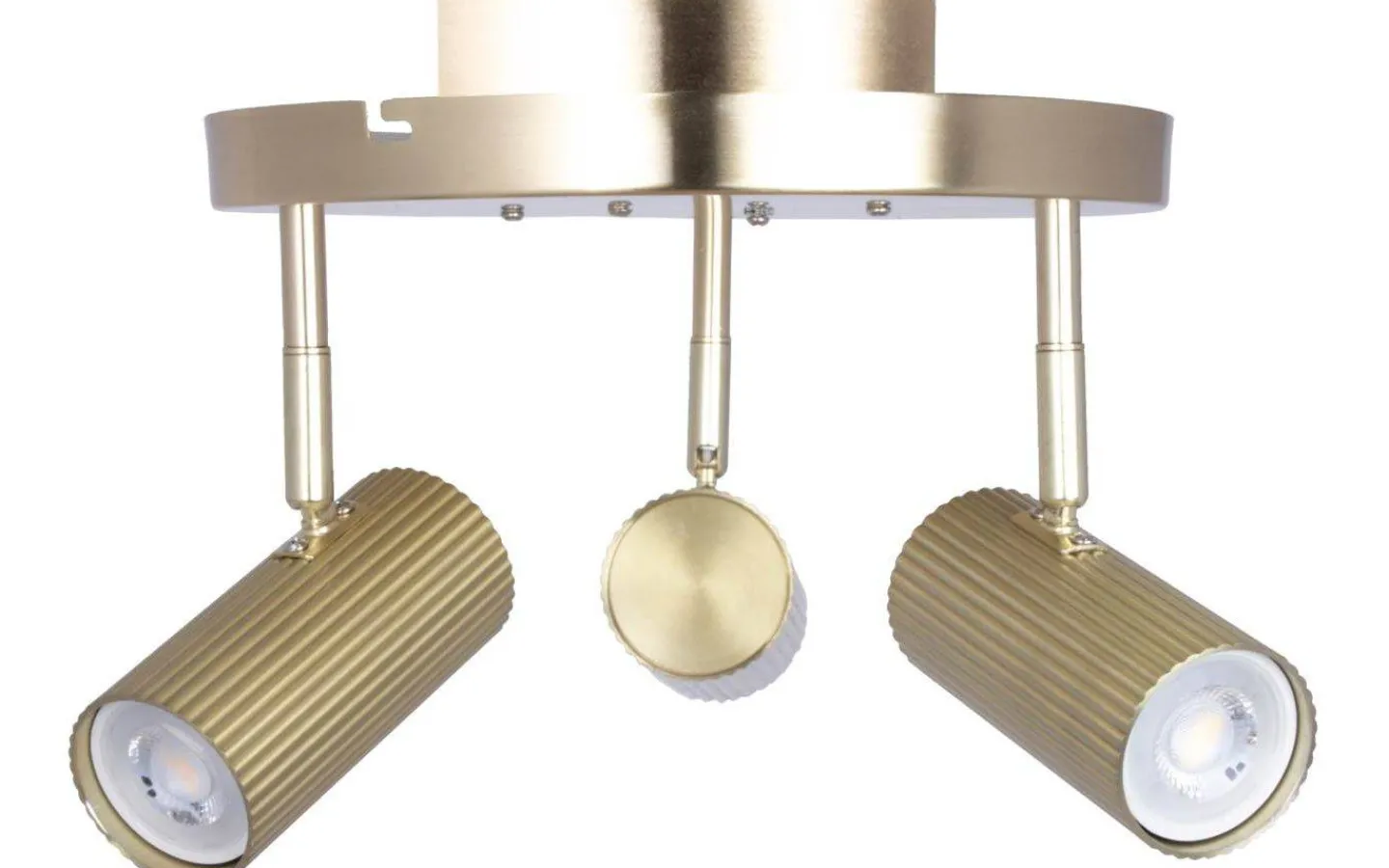 Globen Lighting Hubble Takspotlight 3L 25cm Borstad Mässing* Runda Takspotlights|Takspot Med 3 Lampor