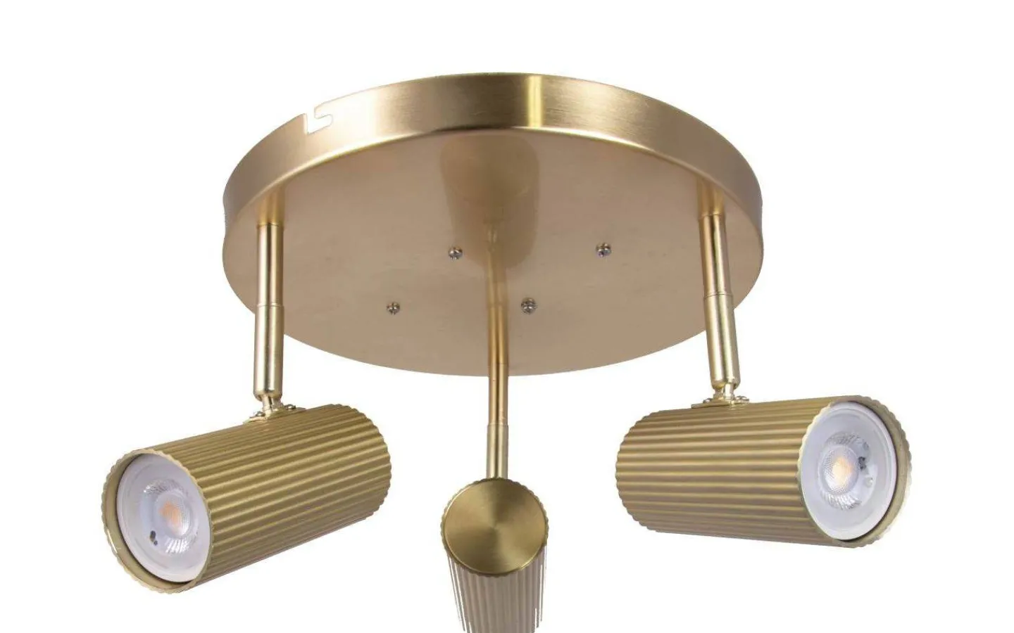 Globen Lighting Hubble Takspotlight 3L 25cm Borstad Mässing* Runda Takspotlights|Takspot Med 3 Lampor