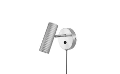 Hubble Vägglampa Borstad Stål